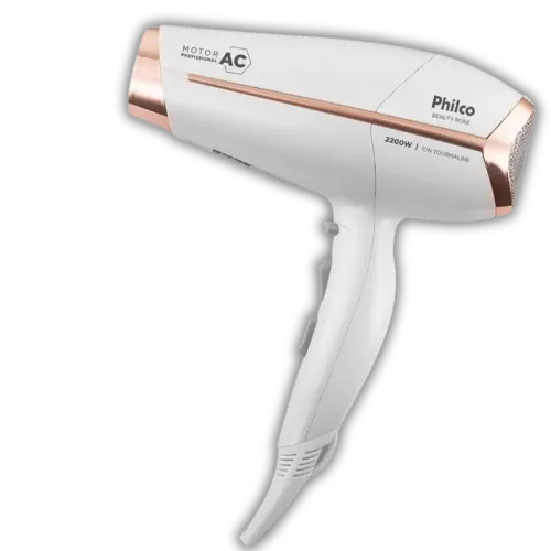 SECADOR DE CABELO, BEAUTY ROSE, 2000W, BRANCO - PHILCO