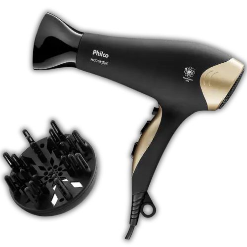 SECADOR DE CABELO, GOLDEN STAR, 2000W, PRETO, PHILCO